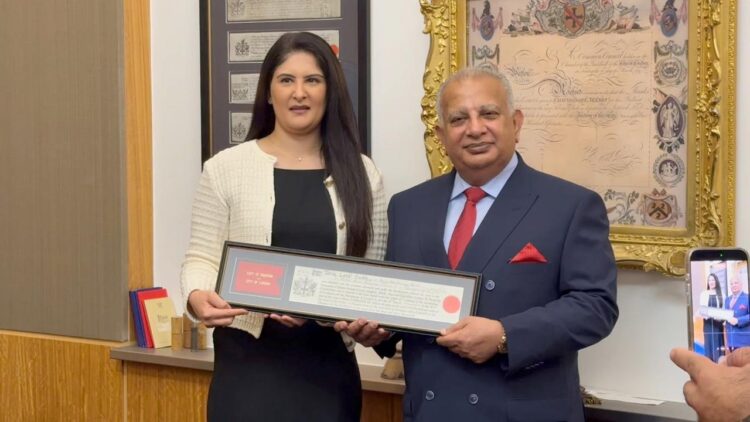 British Pakistani businessman Tariq Sheikh honoured in City of London