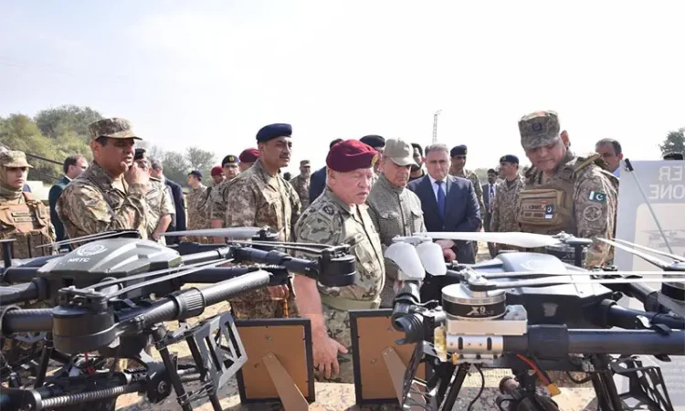 Pakistan, Jordan vow to deepen defence ties as King Abdullah witnesses firepower demo near Jhelum
