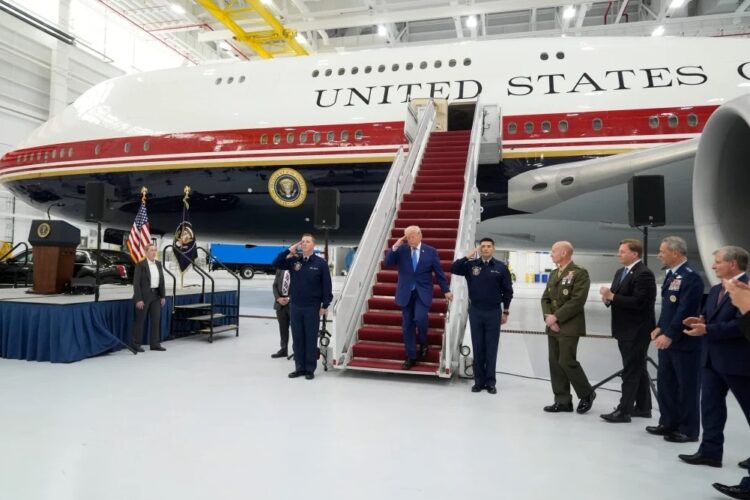 Trump Unveils New Air Force One Converted from Former Qatari Jet